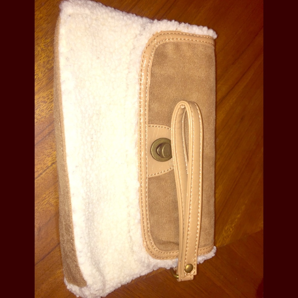Bath & BodyWorks TurnLock Man Made Plush Wristlet